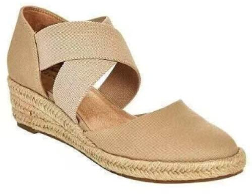QAZW Alpargatas con Punta Cerrada para Mujer, Sandalias Elegantes con Plataforma, Sandalias con cuña y Correas Cruzadas en el Tobillo elásticas,H-40(EU)