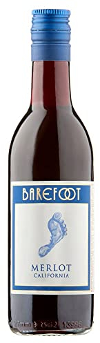Barefoot Wine Merlot 12 x 187ml Bottles - Single Serve Red Wine