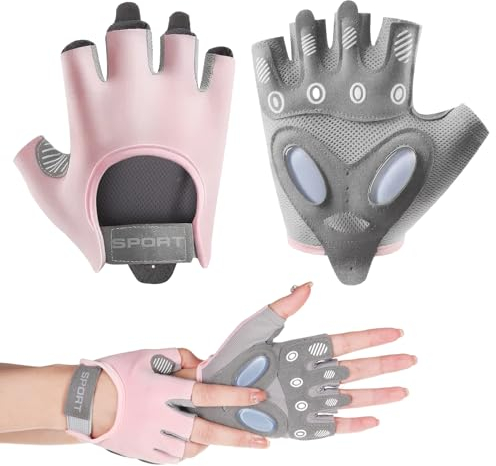 Fitness Handschuhe für Damen - Sport Handschuhe für Gym, Kraftsport, Training, Rudern, Radsport - Rutschfester Silikon für Frauen