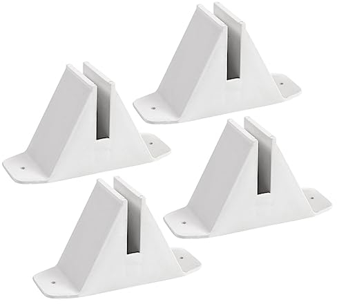 FONDOTIN Zaunstützsockel-Set 4-teilig Kunststoff Hofzaunbefestigung Gartenzaunzubehör Verhindert Umkippen Stabile Unterstützung