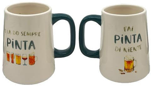 Villa d'Este Home Tivoli Chope à bière 500 ml en grès, Le Travisate