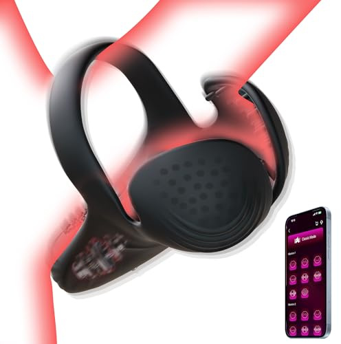 Kerero Vibrating Cock Ring Sex Toys for Men, Penis Ring Vibrator with 10 Vibrations, APP Control Male Sex Toy for Testicle Stimulator Adult Toy for Men Erection Sex, Adult Toys Couple Sex Toys