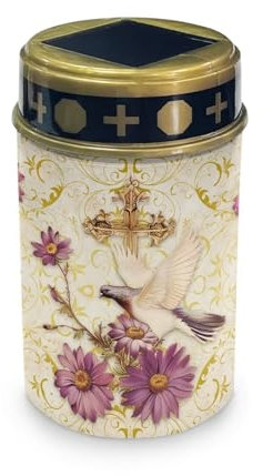 HUGS IDEA Lumières solaires étanches en forme de colombe dorée pour cimetière funéraire ange décoration de jardin extérieur religieux pour cérémonie de Toussaint