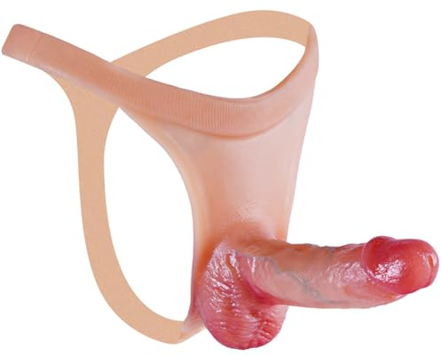 Slip indossabile con dildo in silicone da 17,5 cm, piccolo, solido e morbido, ideale per principianti, coppie lesbiche, stimolatore di punto G, ano e vagina, giocattolo carino