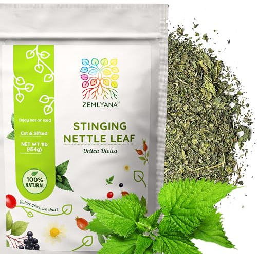 Stinging Nettle Leaf Tea - Cut & Sifted Natural Urtica Diotica Herb - Dried Wild Nettles Leaves Loose Bulk, 1lb (16 oz)