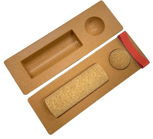 Jiuvaso Palla massaggiante rinforzante per Piedi con tavola da Equilibrio in Sughero, per Donne, Uomini e Bambini, Fasce di Resistenza per l'allenamento