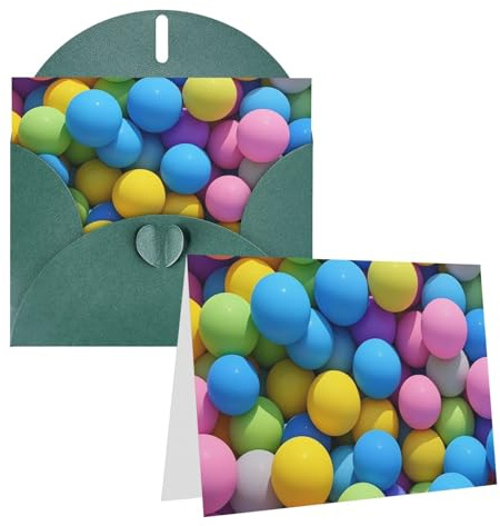 Tomma gratulationskort 10 cm x 15 cm med kuvert, klara färgade sfärer tackkort anteckningskort mörkgröna alla tillfällen kort till jul högtider födelsedag examen årsdagar