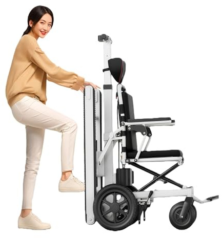 Sedia A Rotelle Elettrica Con Saliscale, Dispositivo Intelligente Per Salire Le Scale, Ausilio Completamente Automatico Per Salire Le Scale,Per Persone Disabili E Anziane. 13A