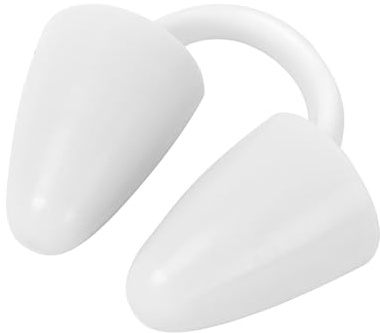 RICUHJIAJU Pinzas Nariz Natacion, Nadar Nariz Plug, Protector Silicona Tapón Nariz, Clip de Nariz para Natación, con Estuche, Pinzas Nariz para Natación, Surf, Rafting y Buceo (Blanco, Adultos)