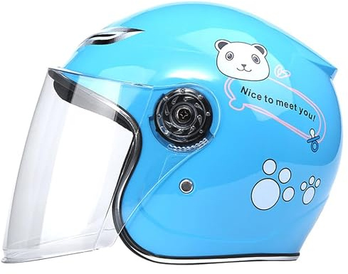 Casque Intégral pour Garçon et Filles, 1 Pièce, PP, Bleu, Dessin Animé