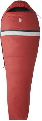 Wilsa Outdoor Sac de Couchage Duvet 5° Sarcophage 215x80 cm Rouge/Noir, KL 250 104022 Droit