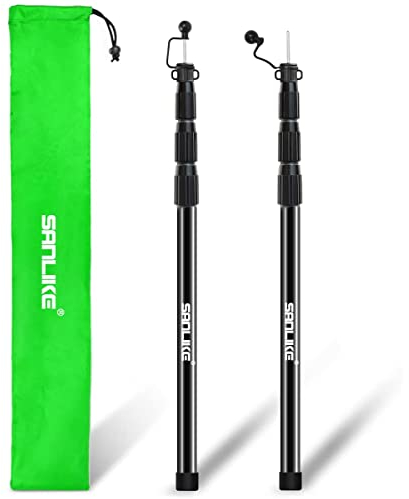 SAN LIKE Zeltstange Teleskop 250cm Zeltstangen Fiberglas Teleskopierbar, Aufstellstangen Camping, Teleskopstange für Zelte Sonnensegel Campingplanen, Stange Camping Stützstange Vorzelte Ersatz