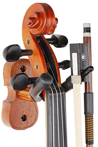 Wandhalterung für Violine, Mahagoniholz, Violinenhalter, Ständer für Heimstudio, Violine, Saiteninstrument, Zubehör