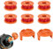 CYWVYNYT 6 Pack WA0004.1 Rasentrimmer Faden für alle 20V WORX Rasentrimmer(6 x 3m Länge, Fadendurchmesser ⌀1,65 mm Fadenspule)+ 2 x Kappes (6 Pack)