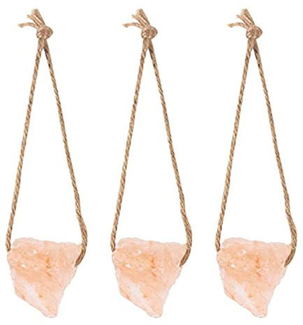 POPETPOP Small Pets Lick Salt Block- Pet ChewToy Himalayan Salt on a Rope Chew Treat Toy for Bunny Hamster Small Pets 3Pcs, 15x4.5cm