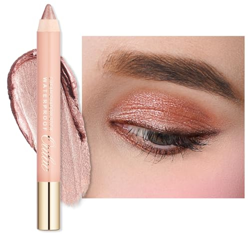 Oulac Fard a Paupiere et Ombre à Paupières Base Champagne | 12 Heures de Longue Durée | Haut Pigment Super étanche | Effet Nacré du Maquillage des Yeux | Vegan | 3.8g (11) Golden Hour