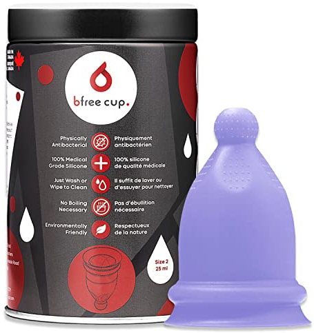Bfree Menstrual Cup - Reusable Period Cup Leak-Free Eco-Friendly Tampon/Pad Alternative Feminine Hygiene Product for Menstruating Teens, Women