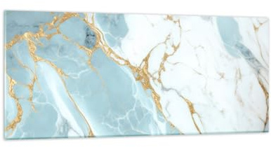 Quadri Moderni Soggiorno Art Deco Fascino Marmo Quadro su Vetro 120x50cm Stampe da Parete in Vetro Camera da Letto Cucina 1 pezzo Wall Art Grandi Decorazione Murale Grafica Immagini GAB120x50-6006