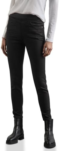 Street One A377771 Style QR Jeggings,HW,Thermo,Black, Nero delavé, 34W x 28L Donna