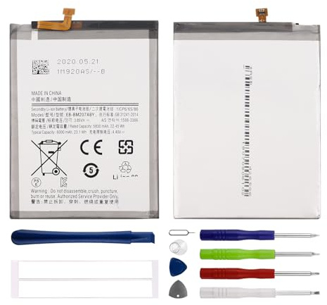 Duotipa 5830mAh Neu Ersatzakku EB-BM207ABY Kompatibel mit Samsung Galaxy M21/ M30s/ M31 akku mit Reparatur Werkzeugsatz