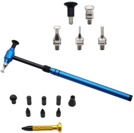 THOANBY Juego de Martillo y bolígrafo para reparación de carrocerías de automóviles, Adecuado para Trabajos de carrocería sin Problemas, restauración de Aluminio con fijación rápida