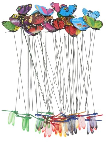 CIYODO 48 Pezzi Decorazioni da e Colorate in Bastoncini per Esterni per Patio Bouquet e Artigianato