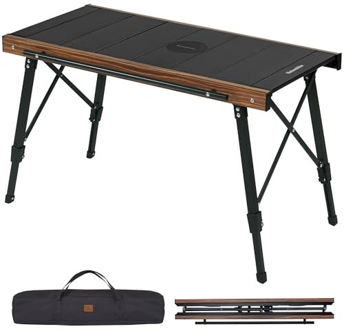 Naturehike Upgraded IGT Camping Table, Height Adjustable IGT Cook System, Folding Portable Camp Table for Outdoor Picnic Car RV Trip Patio Backyard BBQ