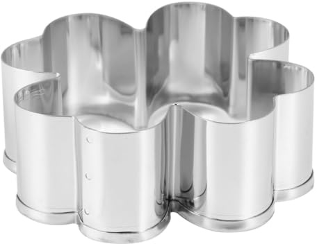 ZUNOXAZ Set 5 Stampi per Biscotti in Acciaio Inox a Forma di Fiore Taglierine per Dolci Fai da Te Utensili per Muffin Cheesecake e Dessert Accessori per Cottura Domestica