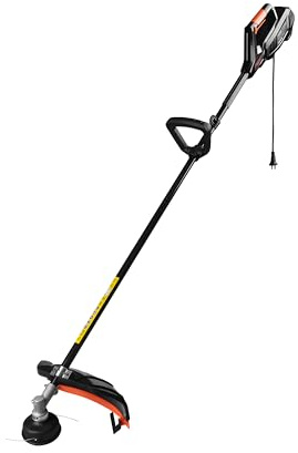 Dnipro-M Desbrozadora Eléctrica 1100W, Cortabordes con Hilo 420 mm y Cuchilla 3T 255 mm, hasta 7500 RPM, Eje Metálico, Manillar D, para Césped, Bordes y Maleza, 110