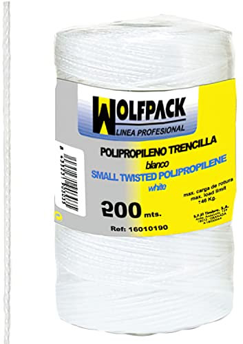 WOLFPACK LINEA PROFESIONAL - Cuerda Trencilla Polipropileno Blanco (Bobina 200 Metros)