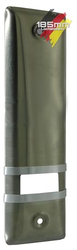 markiso® Rolladengurt Abdeckung aus Edelstahl, Rollladenblenden Montage ohne Gurtausbau, Gurtabdeckung 185mm, Gurtwicklerblende mit Schlitzsystem, 1 Sück