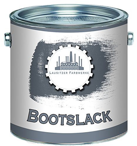 Lausitzer Farbwerke traditioneller 2-K Yachtlack im SET für GFK/Polyester/Kunststoff inkl. Härter Bootslack GLÄNZEND ALLE RAL Töne farblos Bootsfarbe Yachtfarbe Lack (2,5 L, Moosgrün RAL 6005)
