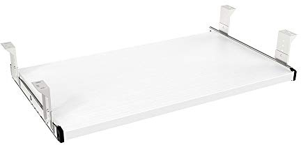 FRMSAET Furniture Accessories Office Product Suits Hardware 20/24/30 inches Keyboard Drawer Tray Wood Holder Under Desk Adjustable Height Platform(24 inches,White)