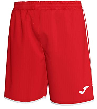 Joma - Liga Short, Pantalones cortos, Hombre, Rojo-blanco, XS