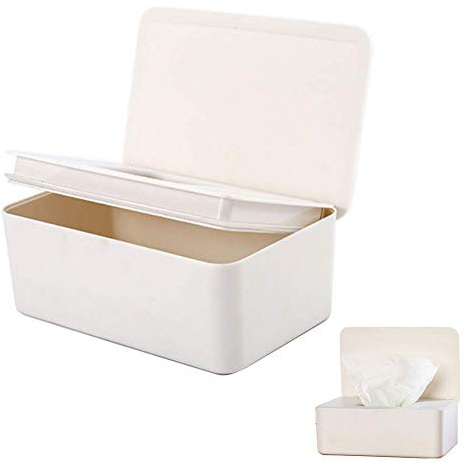 Toallitas Dispensador, Pañales de Bebé Mojado Tejido Caja Soporte Mantiene Toallitas Fresco con Tapa Sello, Fácil Abierta y Cerrar Limpie Contenedor para Escritorio Hogar - como Se Muestra, Free Size