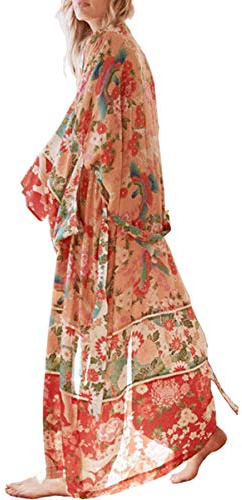 YouKD Kimono Suelto de Verano Playa Bohemia Vestido de Bikini Cárdigan Talla Grande para Mujer