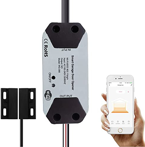 EVERSECU Tuya Smart WiFi Switch Garage Door Opener Controller Compatible with Alexa Echo Google Home SmartLife/Tuya APP Control No Hub Required