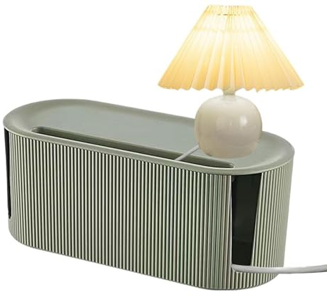 Caja Cables, Organizador Guardar Cables, Organizador de Cables, Organizador para Caja de gestión de Cables, Organizador de Cables de Escritorio para Cables de TV, Ordenador, Router, hub USB, Verde