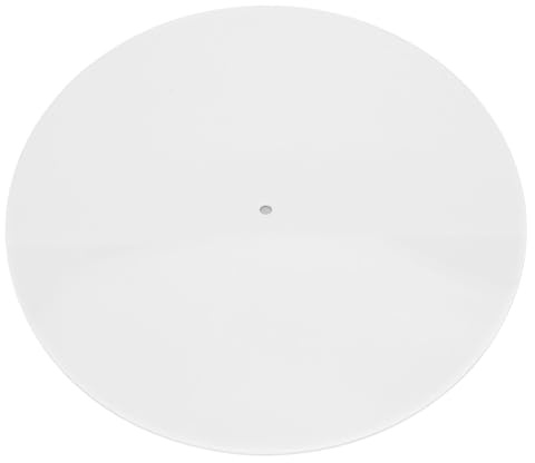Akryl Skivspelare Matta, Ersättning Akryl Skivtallrik Slipmatta för 12 Tums Skivspelare, Antistatisk Glidmatta, Universell Skivspelare Glidmatta (WHITE)
