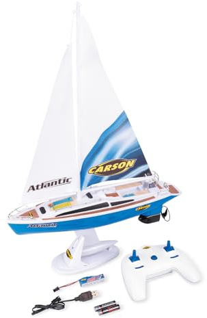 Carson Velero Atlantic 2.4GHz 100% RTR - Barco RC, Barco teledirigido para niños y Adultos, Incluye Mando a Distancia