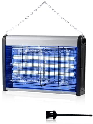 Matainsectos eléctrico 3500 V 30 W lámpara UV para mosquitos con 3 tubos UVA, trampa para mosquitos atrapa insectos, mosquitos, moscas, trampa eléctrica para el hogar, oficina, jardín, rejilla de alta