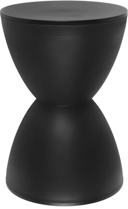 Modern Black Sandglass Stool & Side Table Stylish Hourglass Design for Shoe Changing & Versatile Home Decor Perfect for Entryway & Living Room