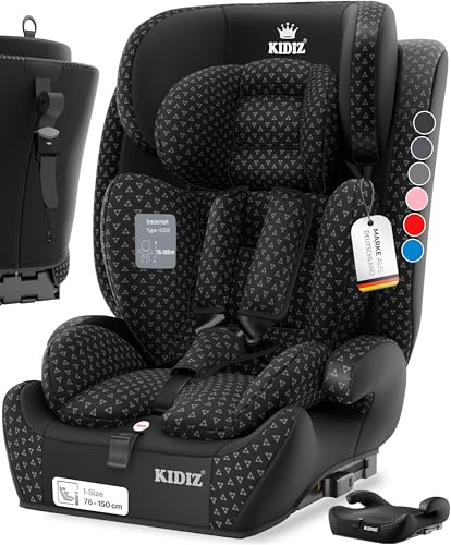 KIDIZ® Asiento infantil Triangle Premium con Isofix | Asiento infantil para coche | 9 kg – 36 kg 1 – 12 años | Grupo 1/2/3 | Universal | Homologado según ECE R129/03