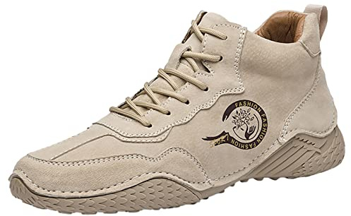 Scarpe da uomo in pelle, a piedi nudi, impermeabili, in pelle scamosciata, per attività all'aperto, da trekking, con piedi larghi, impermeabili, stivaletti da barefoot, scarpe da pesca ergonomiche