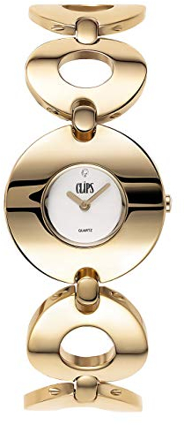 Clips Damen Analog Uhr mit Metall Armband