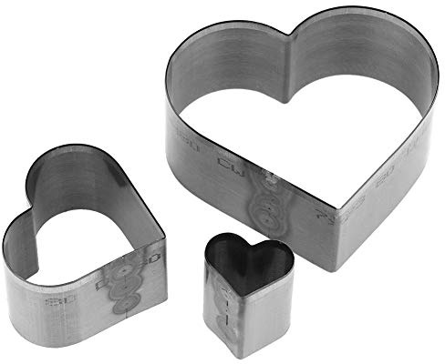 Matrice de découpage cœur, Set de 3 tailles 15 mm 30 mm 50 mm pour cuir outil de découpe précis pour loisirs créatifs