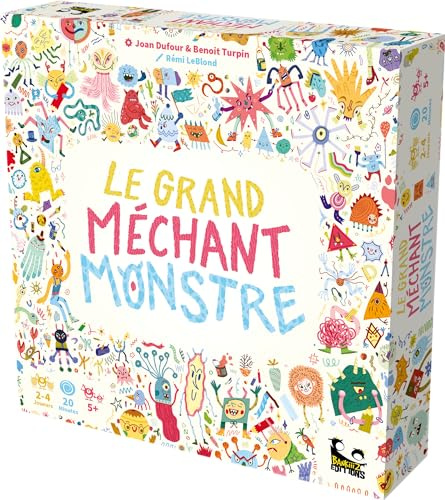 Blackrock Games Le Grand Méchant Monstre - Jeu de société Enfants - Jeu 5 Ans - Jeu de dés - Jeu de Dessin - développe la créativité et la Tactique - Version Française - Bankiiz Edition