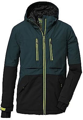 Killtec Jungen Skijacke/Funktionsjacke mit Kapuze und Schneefang, wasserdicht KSW 127 BYS SKI JCKT, petrol, 176, 39668-000