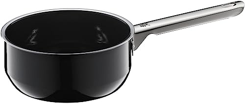 WMF Fusiontec Inspire Saucepan Without Lid, 16 cm Small Pot 1.3 L, Small Cooking Pot, Pasta Pot, Induction Milk Pan, High-Tech Ceramic, Scratch-Resistant, Uncoated, Black, Made in Germany