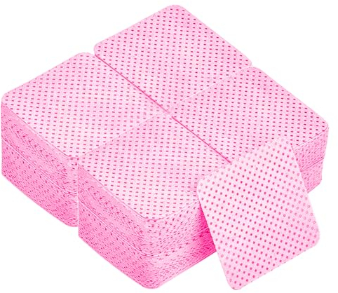 320 Stück Fusselfrei Nägel Wattepads, Nagel Wischtücher Wattepads, Nagellack Entfernen für Cleaner Gelnägel Nail Wipes Pads (Rosa)